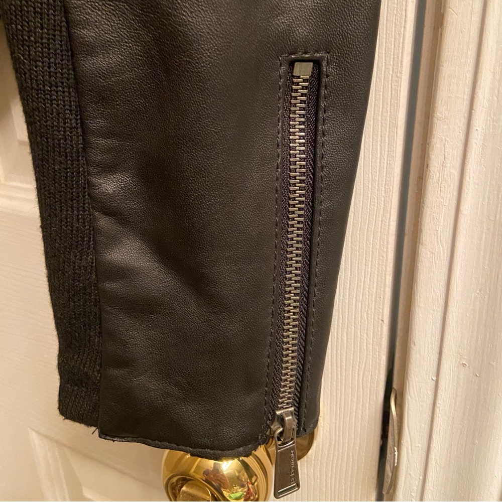 Bcbgeneration Drape Front Leather Jacket - image 7